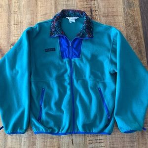 Vintage Columbia Fleece M Men’s Fall Winter Jacket Coat Teal